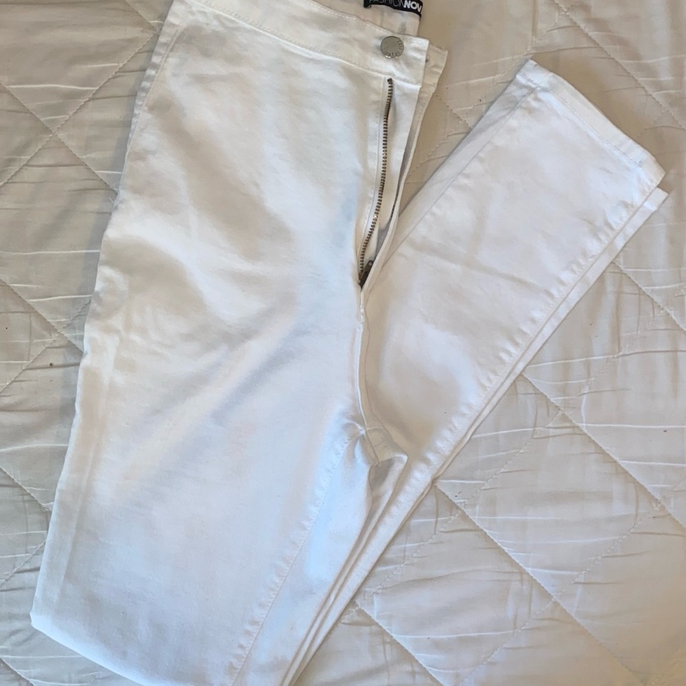 Fashion Nova Women's Bright White Skinny Jeans